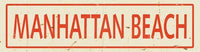 Manhattan Beach Street Signs Wall Art Tabula Rasa Essentials Cream and Tangerine 