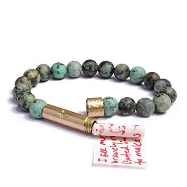 Baltic Amber & African Turquoise Forest Green Earthy Elastic Bracelet –  Aurora Creative Jewellery