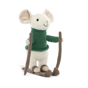 Merry Skiing Mouse Plush Toy Jellycat 