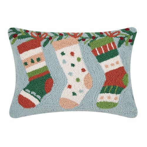 Merry Stockings 12x18" Hook Pillow Pillow TABULA RASA ESSENTIALS 