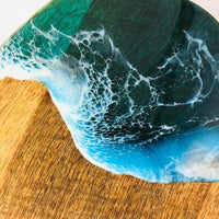 Ocean Surfboard Acacia Resin Trimmed Serving Board Cheeseboard Tabula Rasa Essentials 