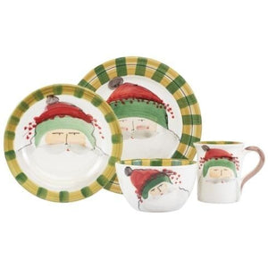 OSN Green Hat 4-pc Place Setting Holiday Entertaining Vietri 