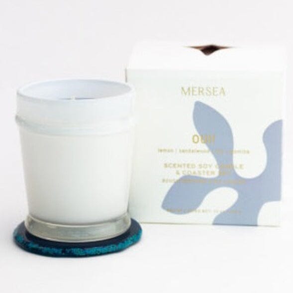 Oui! Boxed Candle with Agate Candles Mer Sea & Co. 