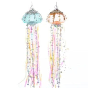 Pale Glass Jellyfish Ornament Holiday Ornament TABULA RASA ESSENTIALS 