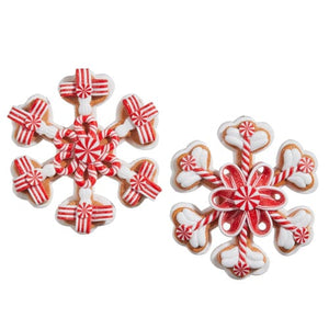 Peppermint Snowflake Ornament Holiday Ornament TABULA RASA ESSENTIALS 