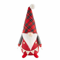Plaid XMAS Gnome Lg Sitter Holiday Decor TABULA RASA ESSENTIALS 