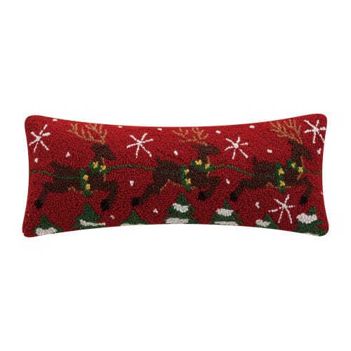 Prancing Reindeer 8x20" Hook Pillow Pillow TABULA RASA ESSENTIALS 