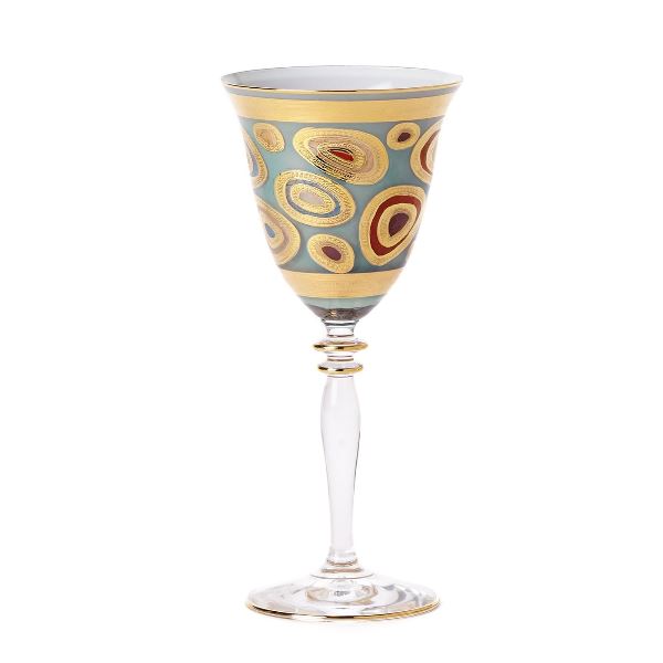 Regalia Aqua Wine Glass Glassware Vietri 