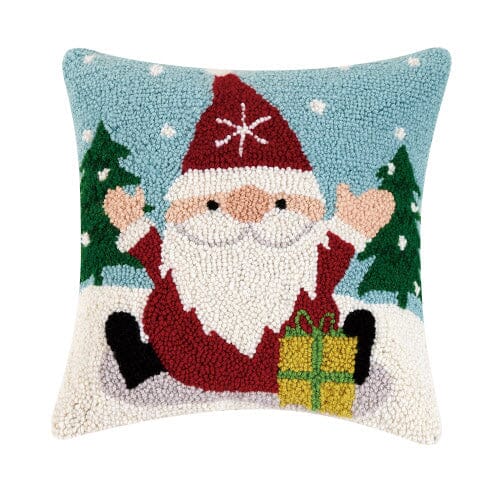 Santa Gnome Present 14" Hook Pillow Pillow TABULA RASA ESSENTIALS 