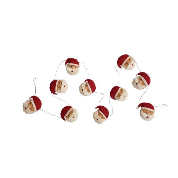 Santa Red White Felt Garland Holiday Decor TABULA RASA ESSENTIALS 