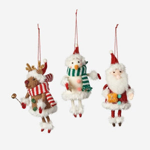 Santa Snow Reindeer 7" Ornament Holiday Entertaining TABULA RASA ESSENTIALS 