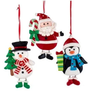 Santa Snowman Penguin Ornament Holiday Ornament TABULA RASA ESSENTIALS 
