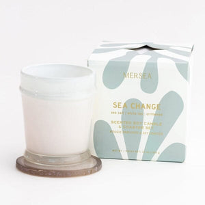 Sea Change Boxed Candle with Agate Candles Mer Sea & Co. 
