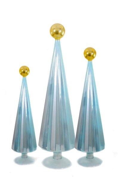 Sky Gold Pleated Tree Holiday Decor TABULA RASA ESSENTIALS Large 16" 