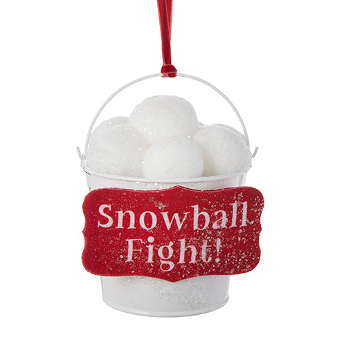 Snowball Fight Bucket Ornament Holiday Ornament Tabula Rasa Essentials 