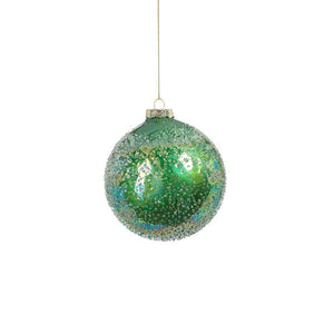 Sugared Green 4" Glass Ornament Holiday Ornament Tabula Rasa Essentials 