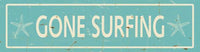 Surf Street Signs Wall Art Tabula Rasa Essentials Gone Surfing Starfish Aqua Cream 