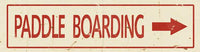 Surf Street Signs Wall Art Tabula Rasa Essentials Paddle Boarding Right Cream Red 