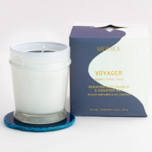 Voyager Boxed Candle with Agate Candles Mer Sea & Co. 