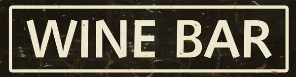 Wine Cellar & Bar Street Signs Wall Art Tabula Rasa Essentials Wine Bar Black Cream 