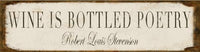 Wine Cellar & Bar Street Signs Wall Art Tabula Rasa Essentials Wine Is Bottled Poetry Cream Black 