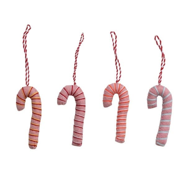 Wool Felt Candy Cane Ornament Holiday Ornament TABULA RASA ESSENTIALS 