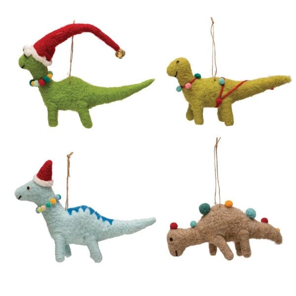 Wool Felt Dinosaur Ornament Holiday Ornament TABULA RASA ESSENTIALS 