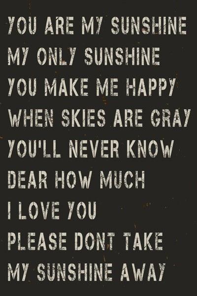 You Are My Sunshine Barn Wood Sign Wall Art Tabula Rasa Essentials Black Cream 16x24 